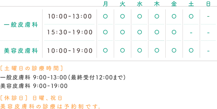 診療時間表